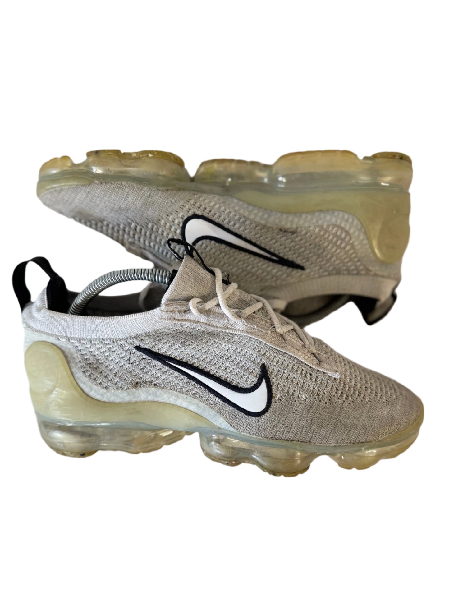 Nike Air VaporMax 2021 FK ‘White Black Metallic Silver’ UK 7 - RecycledStreetwear