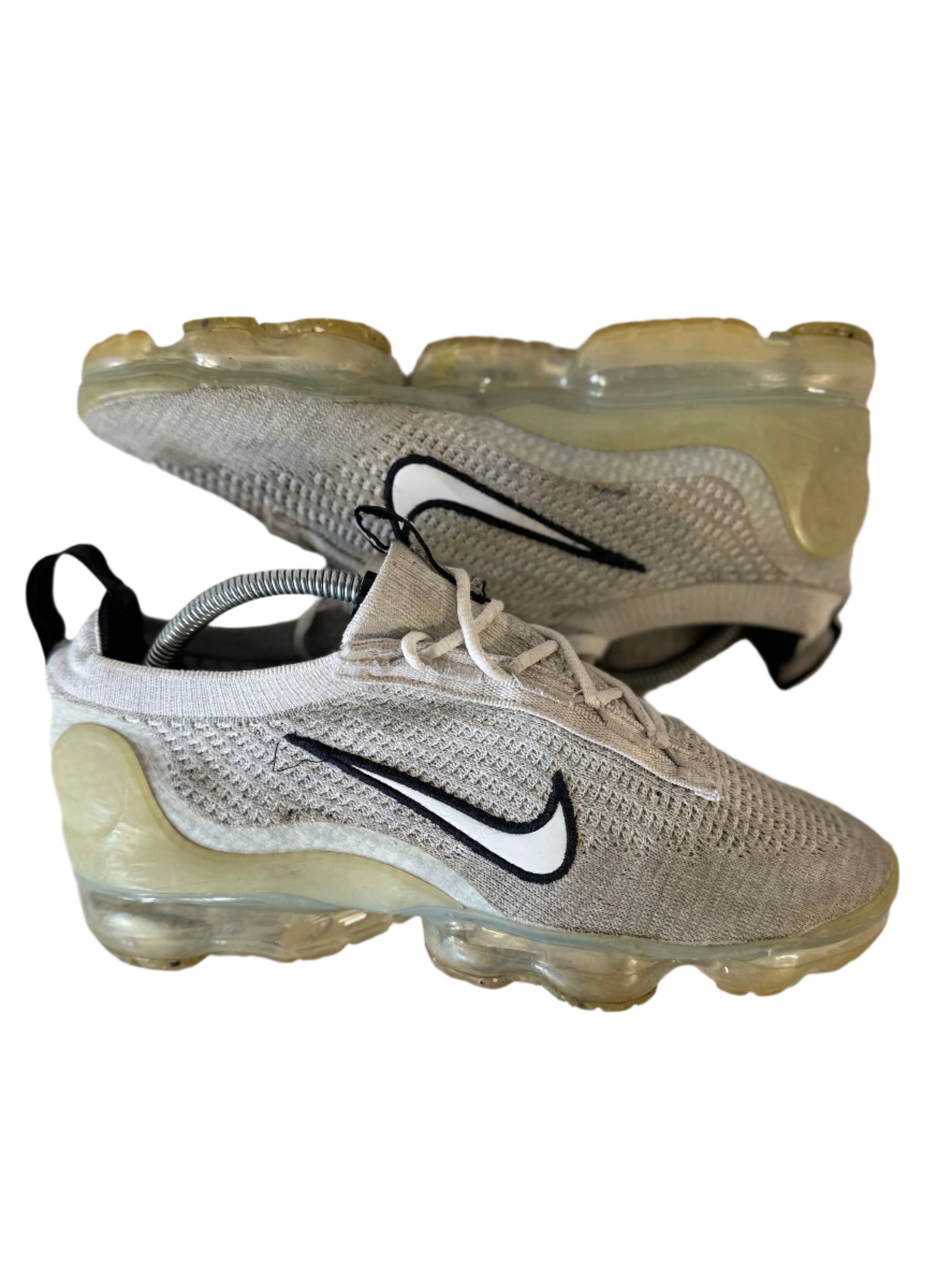 Nike Air VaporMax 2021 FK ‘White Black Metallic Silver’ UK 7 - RecycledStreetwear