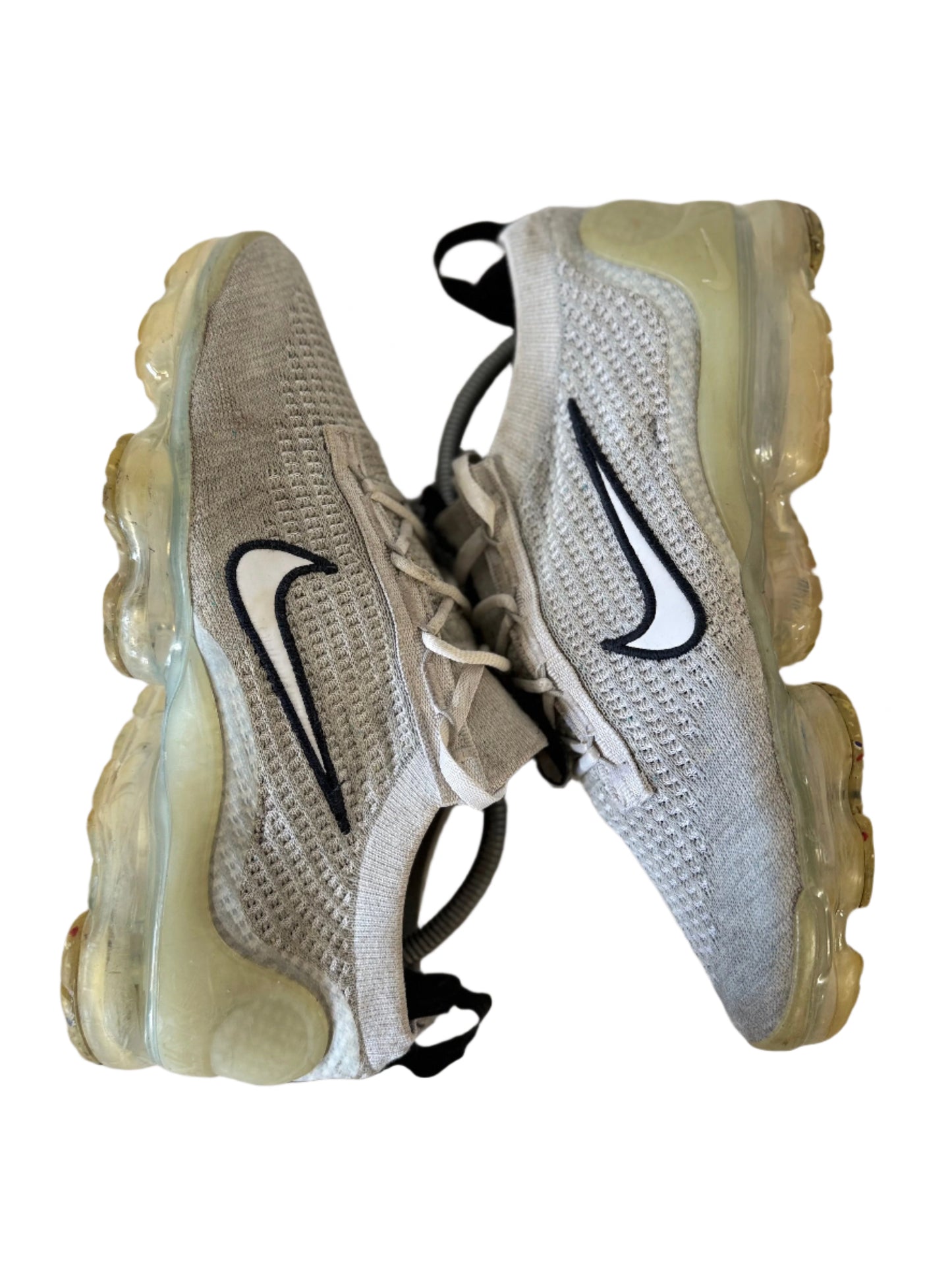Nike Air VaporMax 2021 FK ‘White Black Metallic Silver’ UK 7 - RecycledStreetwear