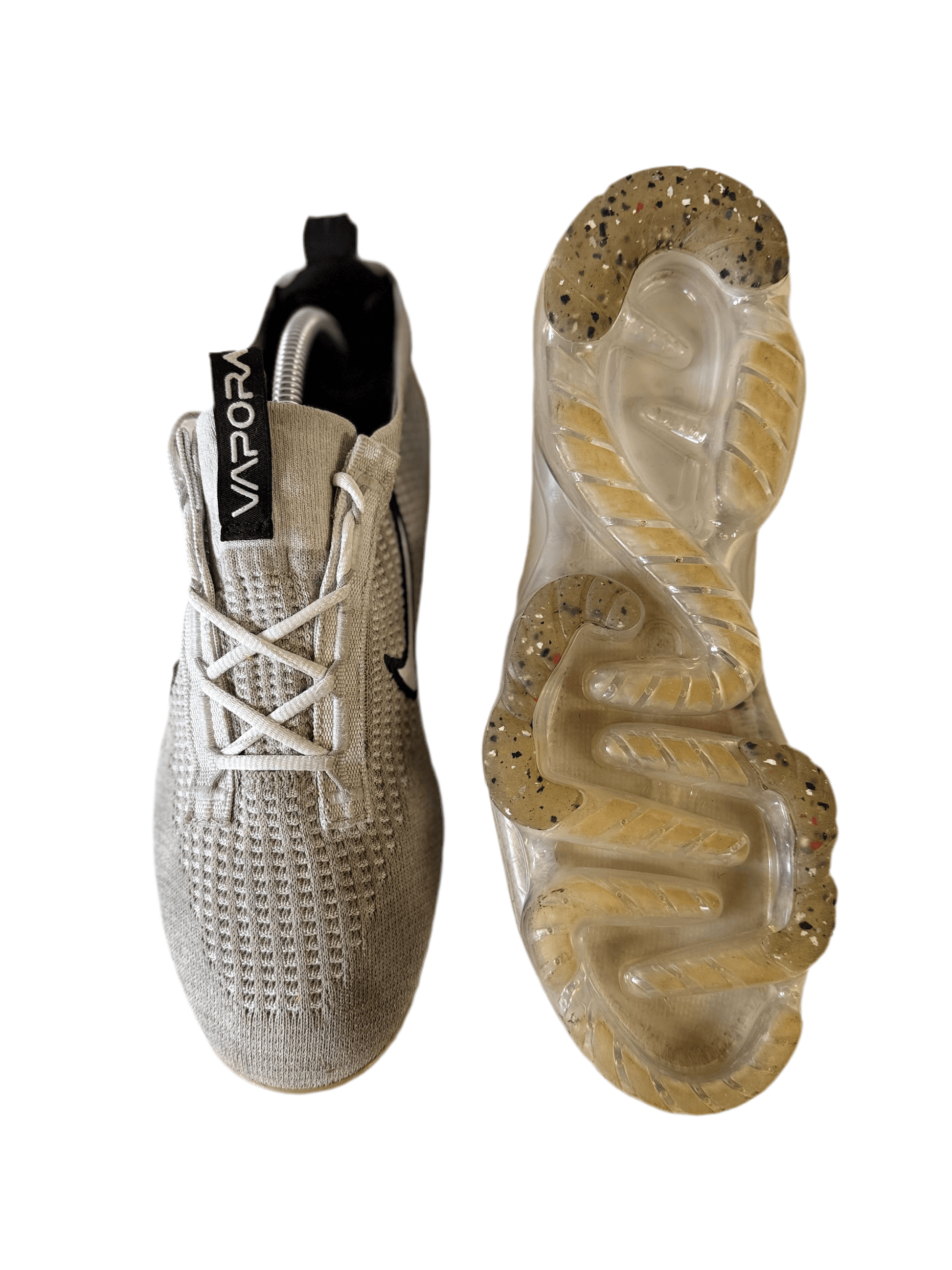 Nike Air VaporMax 2021 FK 'White Black Metallic Silver' uk 8 - RecycledStreetwear
