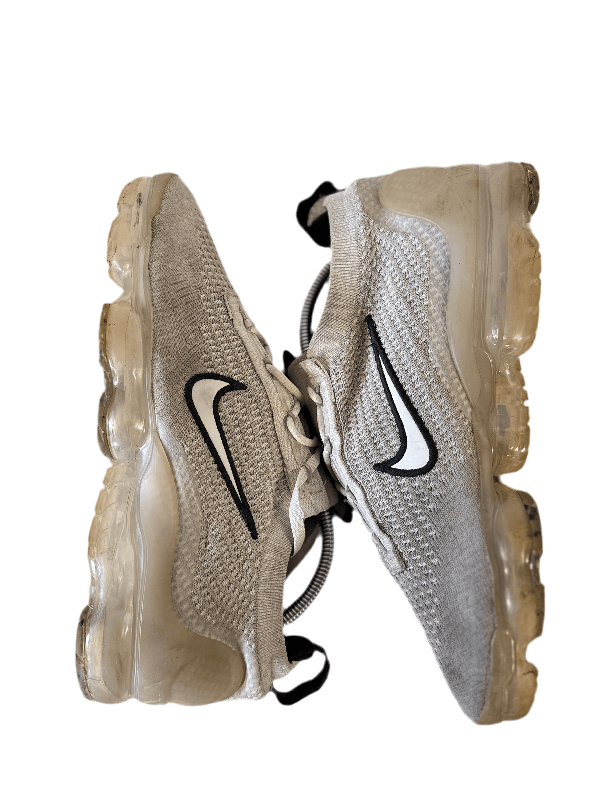 Nike Air VaporMax 2021 FK 'White Black Metallic Silver' uk 8 - RecycledStreetwear