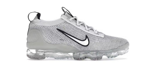 Nike Air VaporMax 2021 FK White Black Metallic Silver UK 8 - RecycledStreetwear