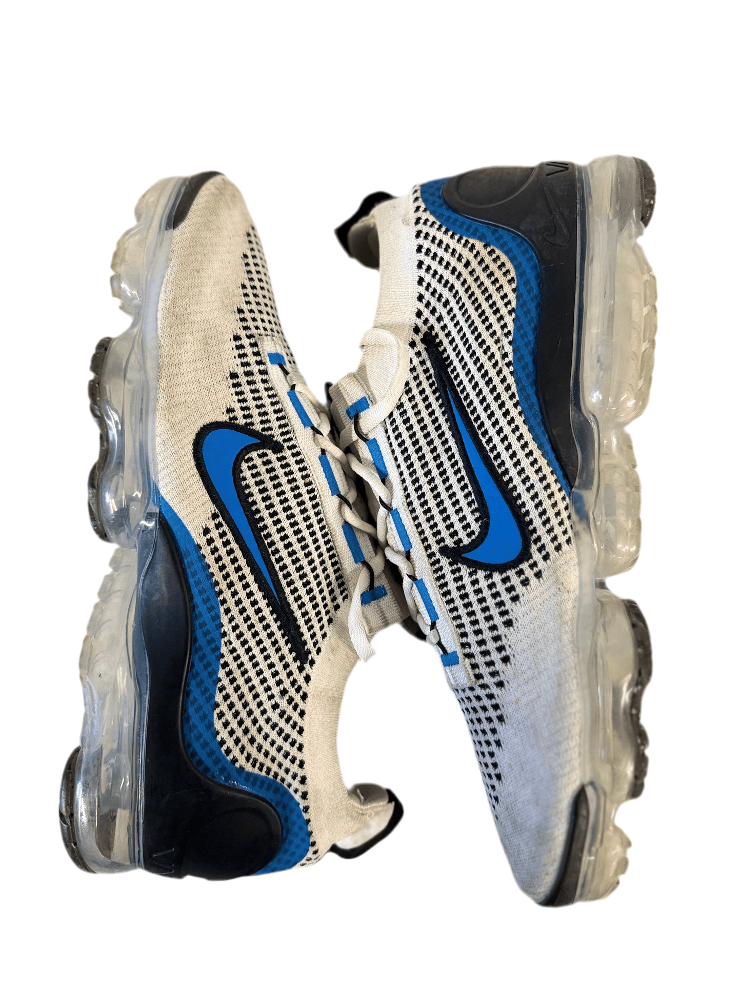 Nike Air VaporMax 2021 Flyknit 'White Black Photo Blue' uk 11 - RecycledStreetwear