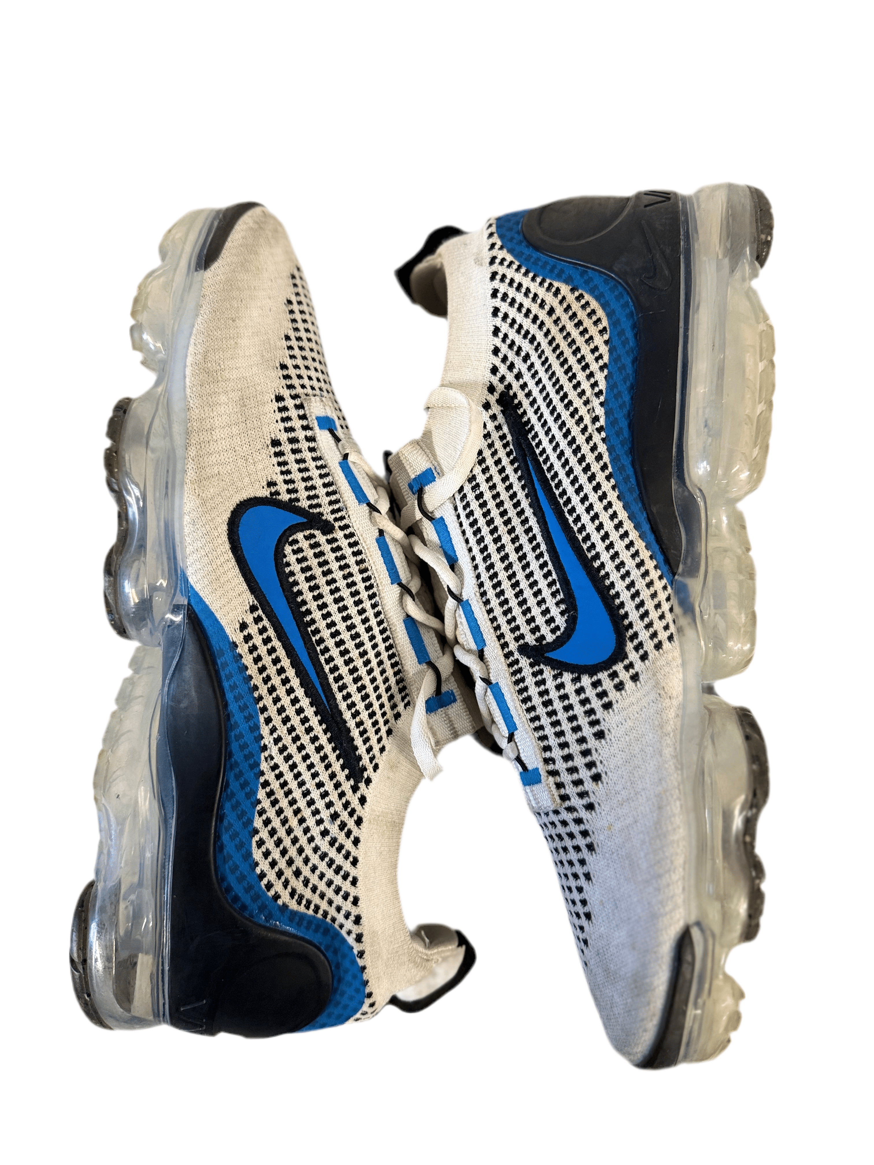 Nike Air VaporMax 2021 Flyknit 'White Black Photo Blue' uk 11 - RecycledStreetwear