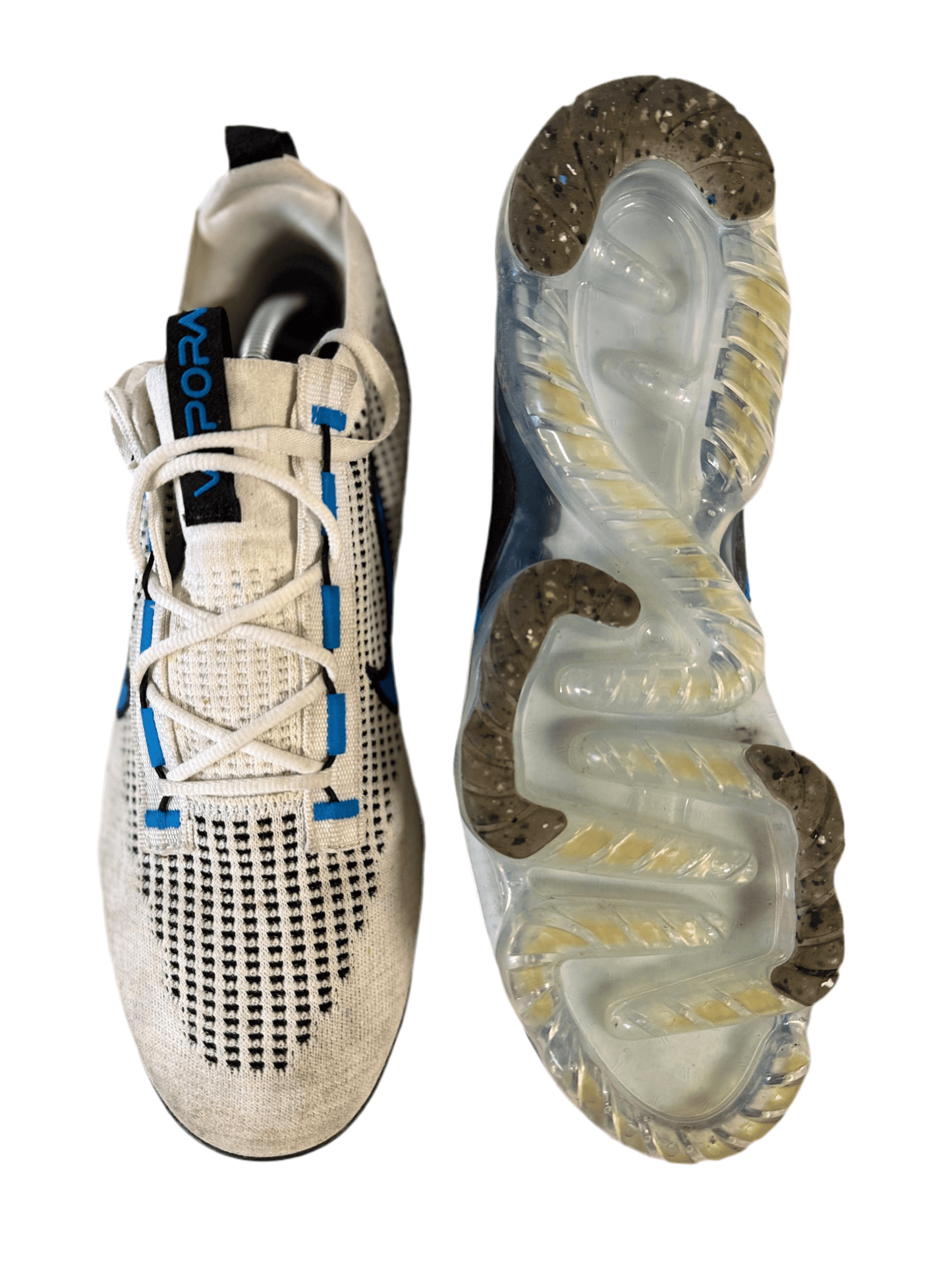 Nike Air VaporMax 2021 Flyknit 'White Black Photo Blue' uk 11 - RecycledStreetwear