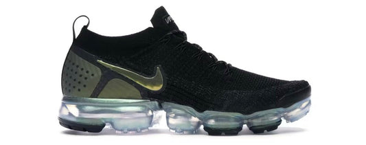 Nike Air VaporMax FlyKnit 2 Black Metallic Silver Multi - ColourUK 9.5 - RecycledStreetwear