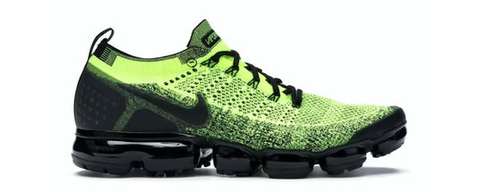 Nike Air VaporMax FlyKnit 2 Volt Black UK 8 - RecycledStreetwear