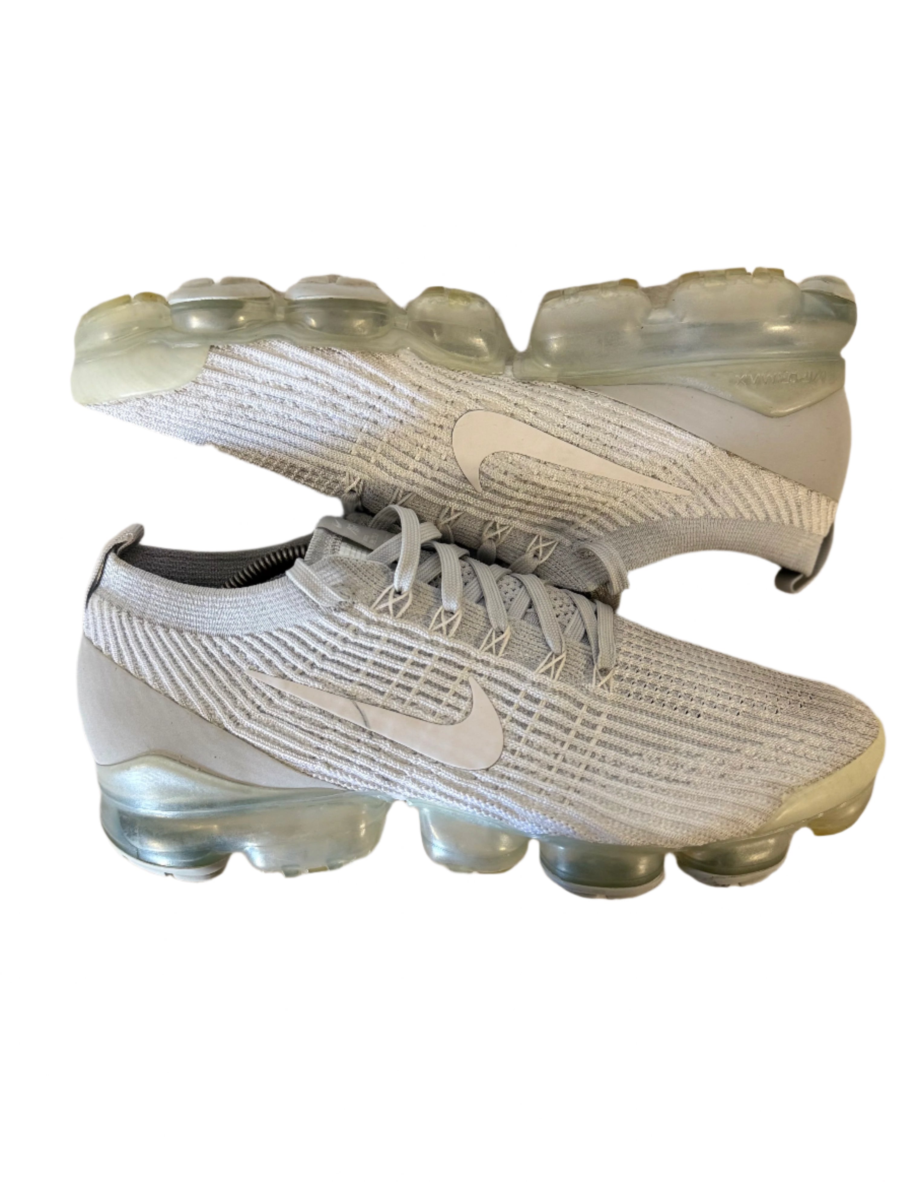 Nike Air VaporMax Flyknit 3 'White Pure Platinum' uk 10 - RecycledStreetwear