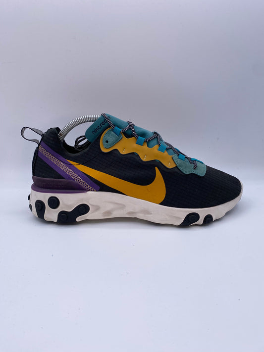 Nike React Element 55 PRM Black Mineral Cyan UK 7.5 - RecycledStreetwear