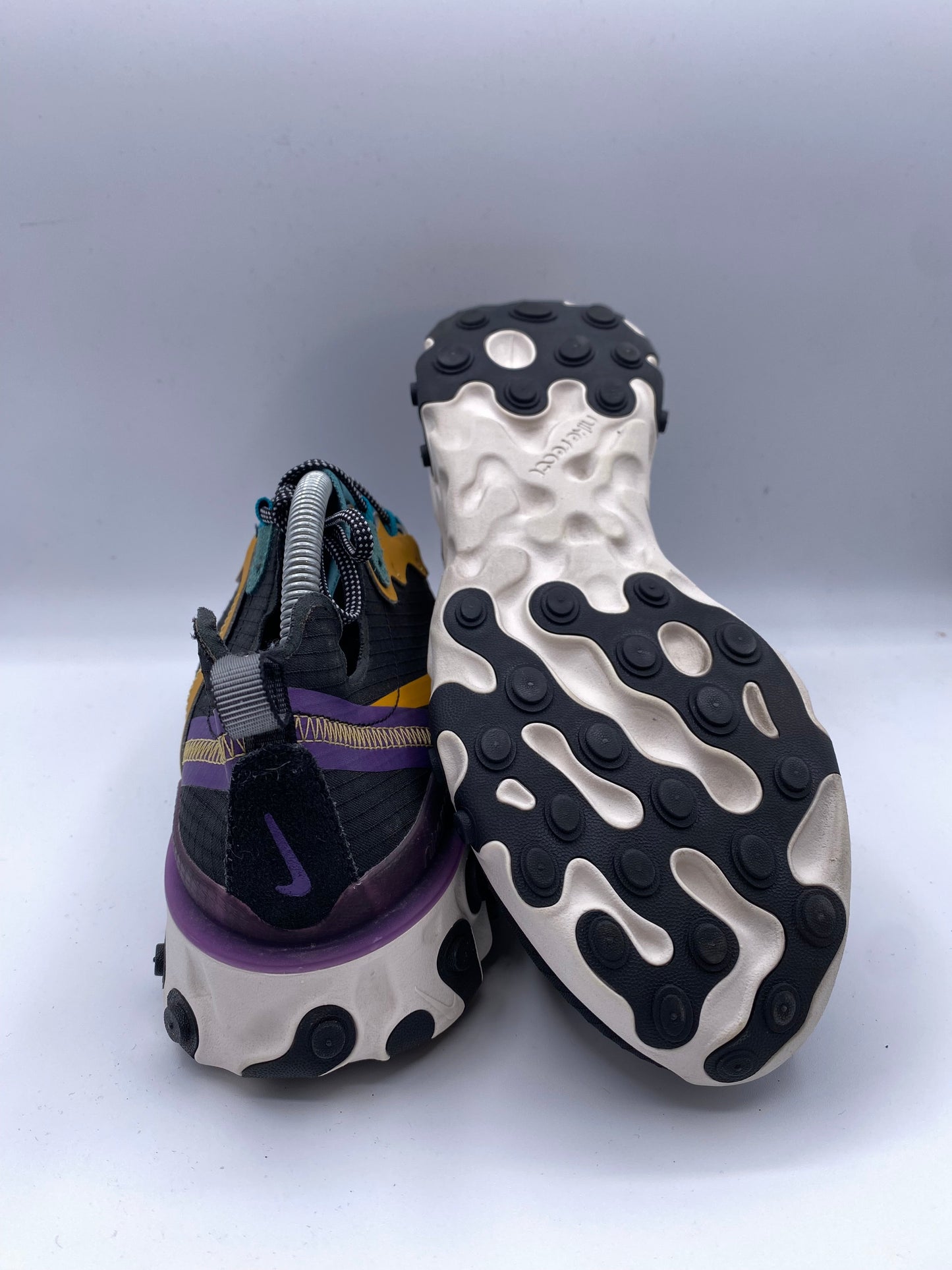 Nike React Element 55 PRM Black Mineral Cyan UK 7.5 - RecycledStreetwear