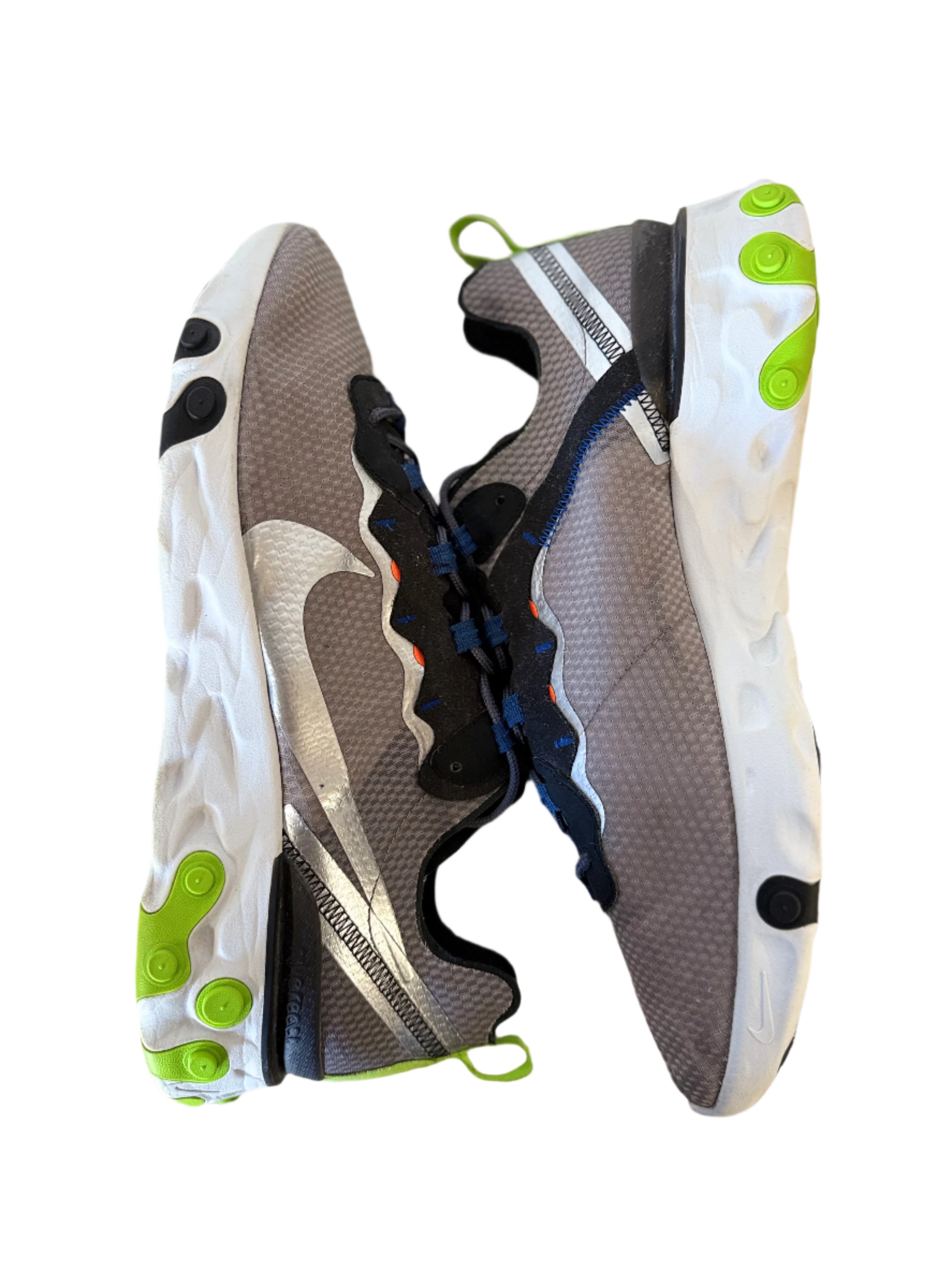 Nike React Element 55 SE 'Grey Volt' uk 12 - RecycledStreetwear