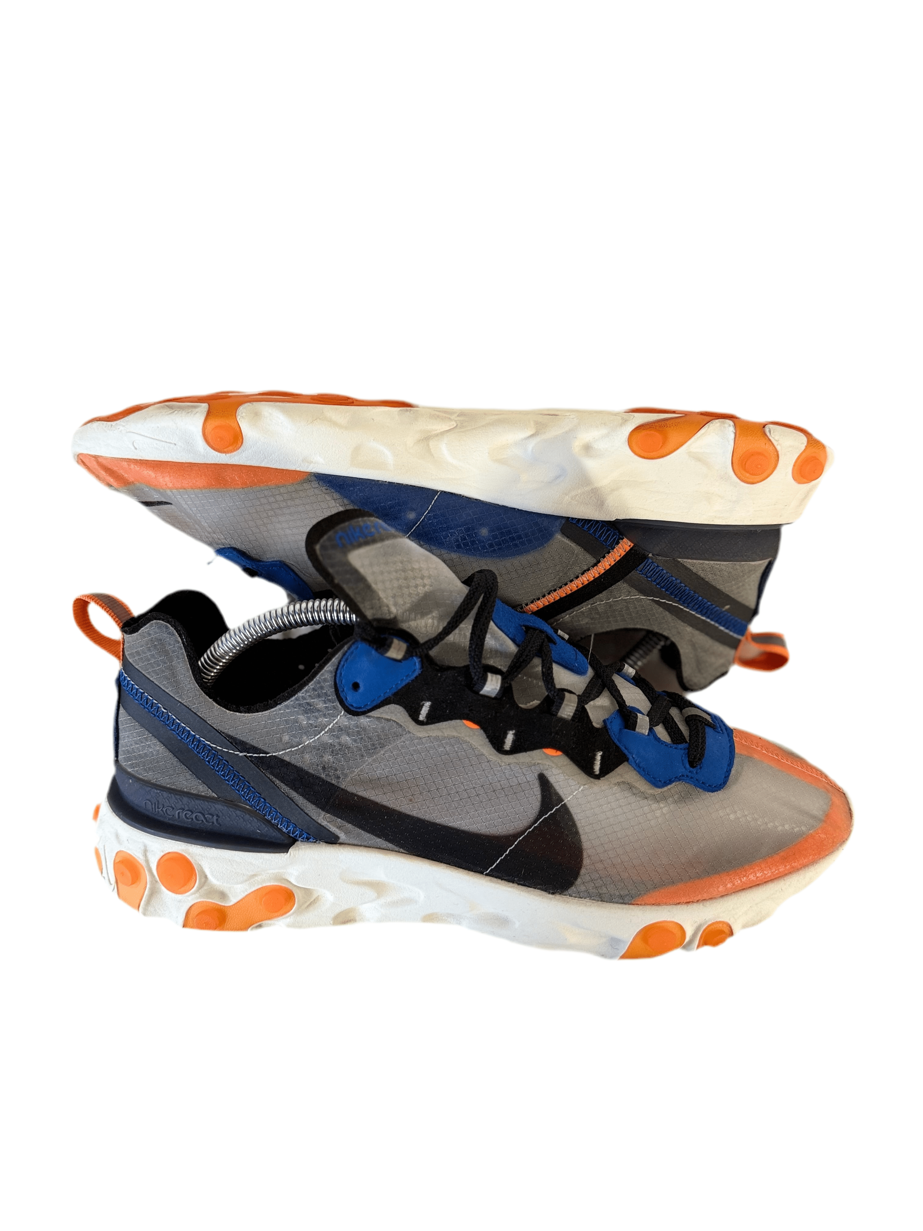 Nike React Element 87 'Thunder Blue/Total Orange' uk 8 - RecycledStreetwear
