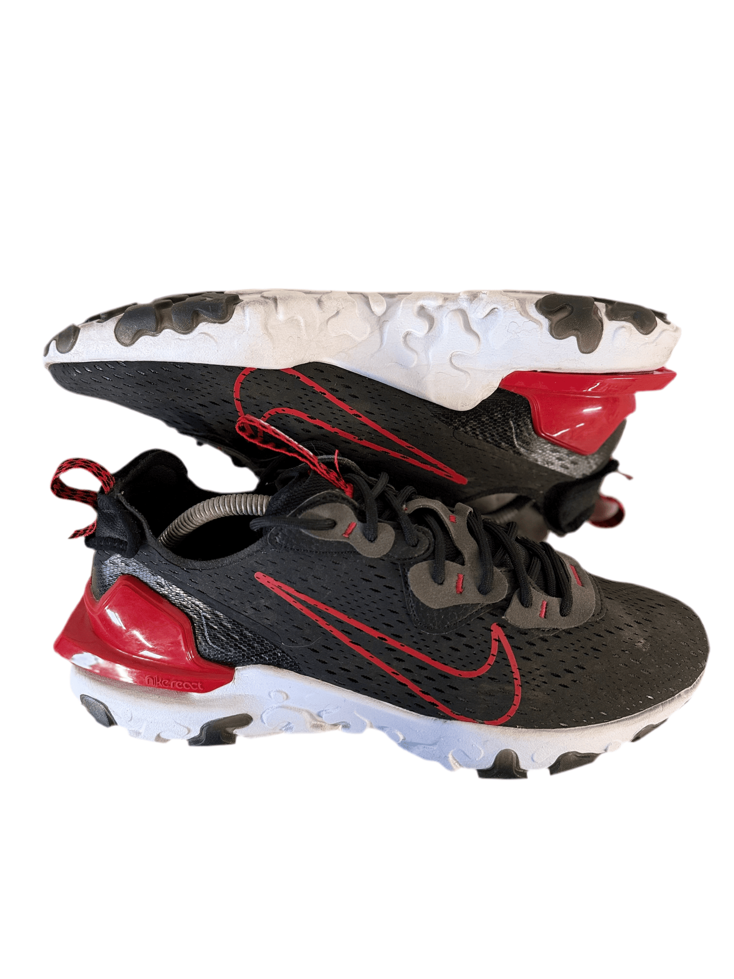 Nike React Vision 'Black Uni Red' UK 9 - RecycledStreetwear